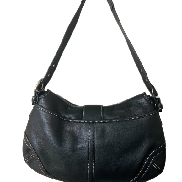 Vintage Coach black leather soho  Y2K bag 9248 - Picture 2 of 15